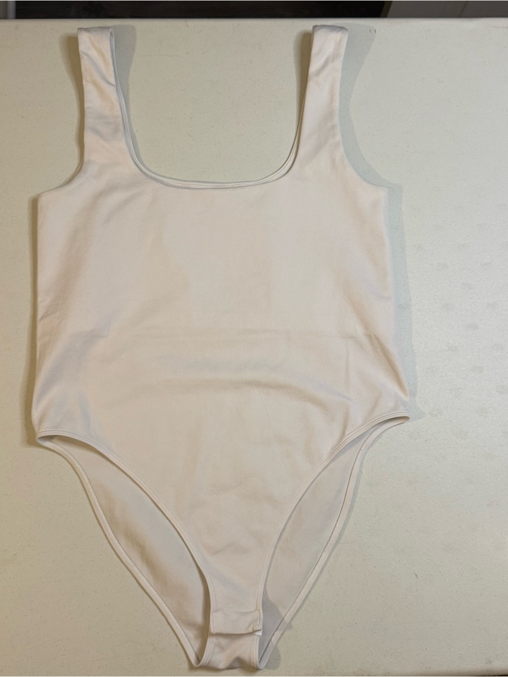 A New Day Women’s White Sleeveless Bodysuit Tank Top Size Large Stretch